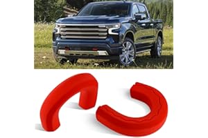 GOLPEW Tow Hook Cover Silicone Protecting Covers Tow Accessories Compatible with Chevrolet Silverado 1500 Accessories 2007-2025 (Red)