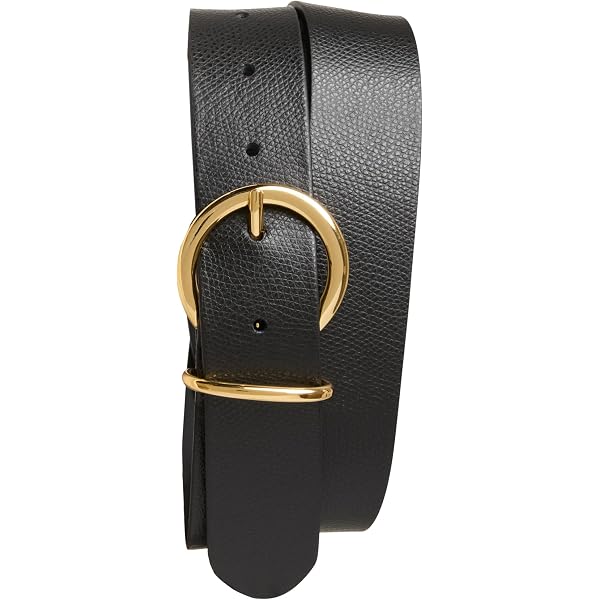Bruno Magli Black Leather Belt with Gold Buckle Bruno Magli Viviana Leather Belt | Nordstromrack main image 3
