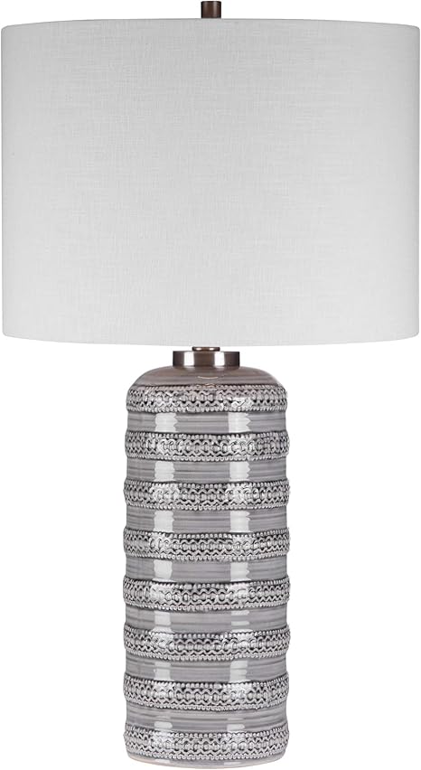 Uttermost Alenon Light Gray Ceramic Table Lamp Amazon Com