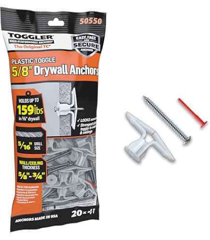 TOGGLER Toggle TC Commercial Drywall Anchor with Screws