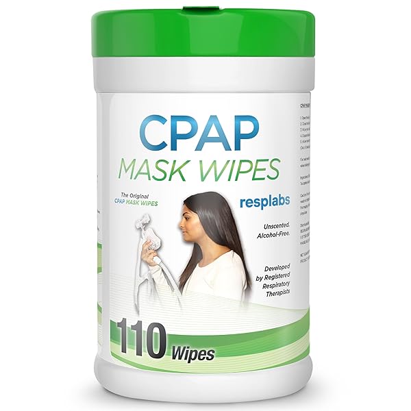 RESPLABS CPAP MASK WIPES UNSCENTED CLEANER FOR FULL FACE, NASAL MASKS & SUPPLIES 110 WIPES