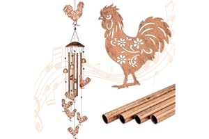 GDNSFIT Chicken Wind Chimes for Outside,Metal Windchimes,Chicken Gifts for Women/Men,Wind Chime Garden Decor Outdoor,Memorial/Housewarming/Birthday/Festival Gifts,Front Yard Decor