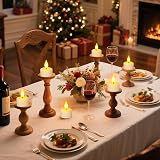 SoulBay Rechargeable Tea Lights 6 Pack with Remote Timer USB-C Candles view 2