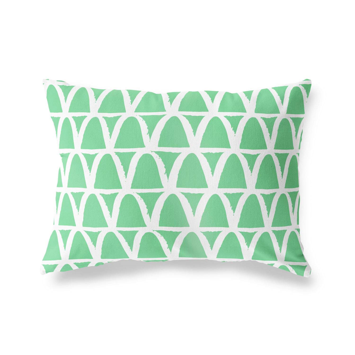 BonaMaison Decorative Cushion Cover, Petrol Green-White Throw Pillow Covers, Home Decorative Pillowcases for Livingroom, Sofa, Bedroom, Size: 45X60 Cm - Designed and Manufactured in Turkey