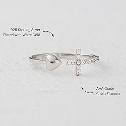 STORYJEWELLERY Cross Rings for Women, 925 Sterling
