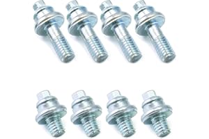 QWORK Side Post Battery Terminal Bolt, 4 Pairs 3/8" Standard Battery Terminal Stud Connector, Battery Binding Post Extender S