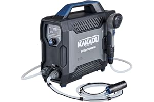 KAKADU PROUDLY AUSTRALIAN Kakadu Portable Camping Outback Shower, Instant Hot Water for Outdoor Use - Slimline Design, Rechargeable Lithium Battery, Adjustable Shower Head, Slim Pump, Digital Display