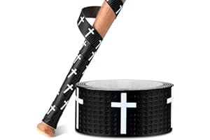 Pushglossy Faith Cross Baseball Bat Grip Tapes 1.1mm Precut Full Adhesive Softball Grip Tape,Non-Slip Softball Bat Wrap Religious Cricket Batting Tape Replacement