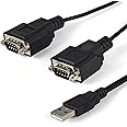 StarTech.com 6ft (1.8m) 2-Port FTDI USB to Serial RS232 Adapter Cable with COM Retention, USB to RS232 Adapter - TAA