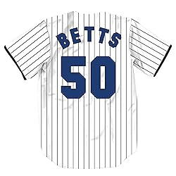HOPSHION 50 Stripes Baseball Jersey Short Sleeve