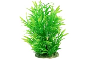 CNZ Aquarium Decor Fish Tank Decoration Ornament Artificial Plastic Plant Green (8.9-inch Green)