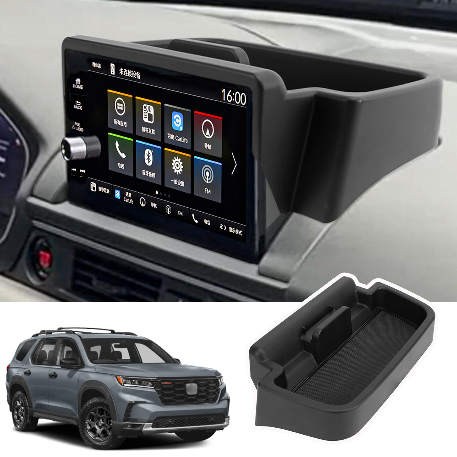 Photo 1 of Neepiar Center Console Organizer Tray Compatible with Honda Pilot 2023 2024 2025 Insert Tray Storage Organizer Interior Divider Accessories (Dash Storage Tray)