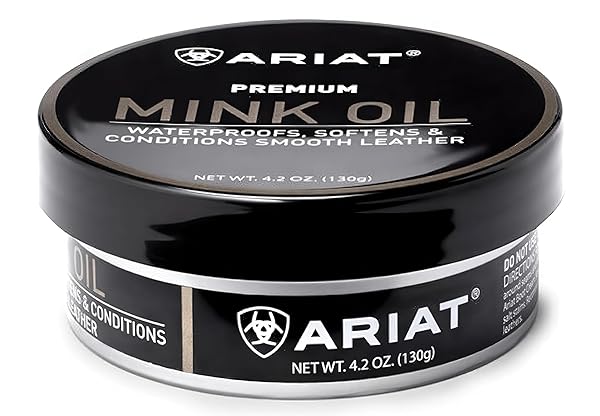 ARIAT MINK OIL PASTE FOR LEATHER AND VINYL, 4.2 OUNCE TIN (130GRAMS)