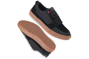 SANDUGO Mens MTB Mountain Bike Cycling Shoes for Flat Pedals,Suitable for Free Riding Mountain Biking D/H Enduro Cross Trail Commuter BMX,Black