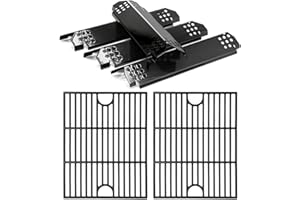 Criditpid Replacement Parts for Nexgrill 4 Burner 720-0830H, 720-0783E, Nexgrill 720-0830D, 720-0830X, 720-0783EH Gas Grill. Grates and Heat Plates for Home Depot Nexgrill 720-0830H Replacement Parts