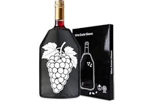 Universal Wine Chiller Sleeve for All Bottles - Rapidly Cools & Keeps Wine, Champagne & Beer Ice-Cold in Minutes - Portable N