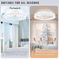 VOLISUN Modern Ceiling Fans with Lights and