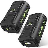 ARyee 6.0Ah 40V OP4060 OP4050A Replace for Ryobi 40V Battery OP4015 OP4040 OP4026A OP40201 OP4015 OP40261 OP4030 OP40401 Cordless Power Tool Lithium Battery, 2Pack (2 Pack 40v Battery)
