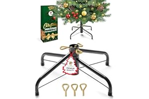 GARDENBRO Artificial Christmas Tree Stand Replacement For Trees Up To 5 Feet Tall - Foldable Metal Christmas Tree Stand Artificial Tree Base 18-inch Diameter - Securely Fits 0.5-1.35 Inch Poles [Black,18"/45cm]