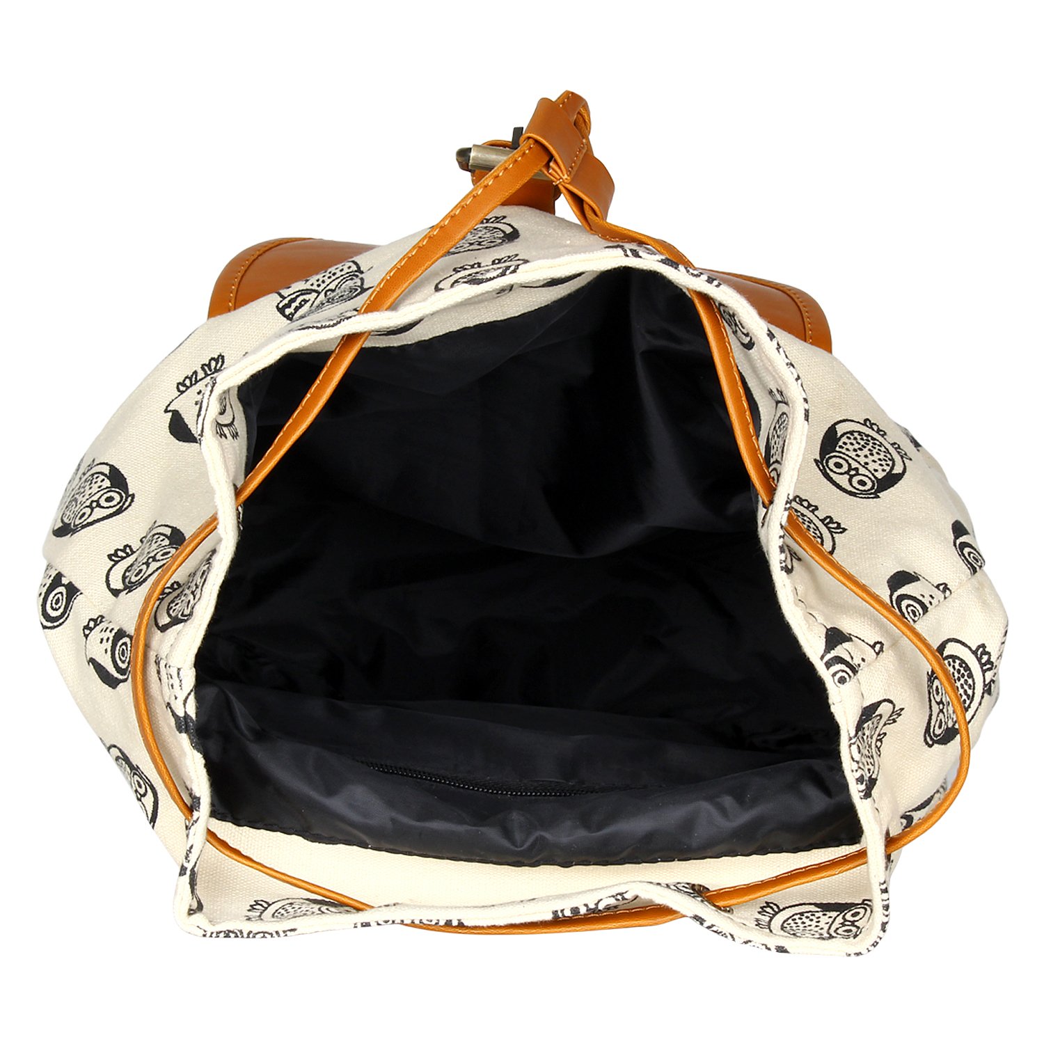 lychee bags women's cream, tan canvas kacy backpack (lb22owt)