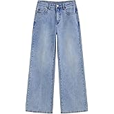 CIDER Women's Middle Waist Straight Leg Jeans Light Wash Denim Casual Going Out Pants