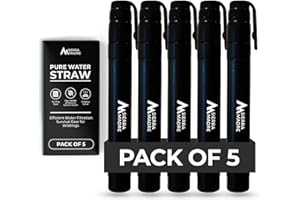 Sierra Madre Pure Water Straw – 264-Gallon Portable Water Filter for Backpacking, Camping, Hiking, Travel – Compact Outdoor H