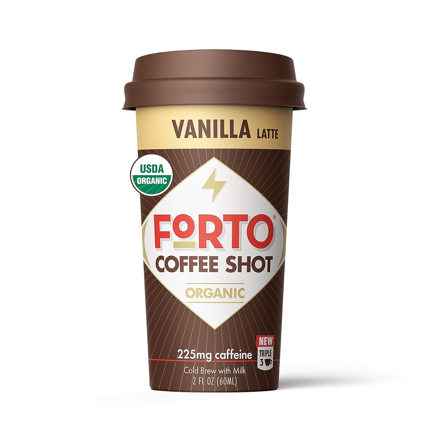 FORTO Coffee Shots - Vanilla Latte, Ready-to-Drink on the go, Cold Brew Coffee Shot - Fast Coffee Energy Boost, 2 Fl Oz, Pack of 6: Grocery & Gourmet Food