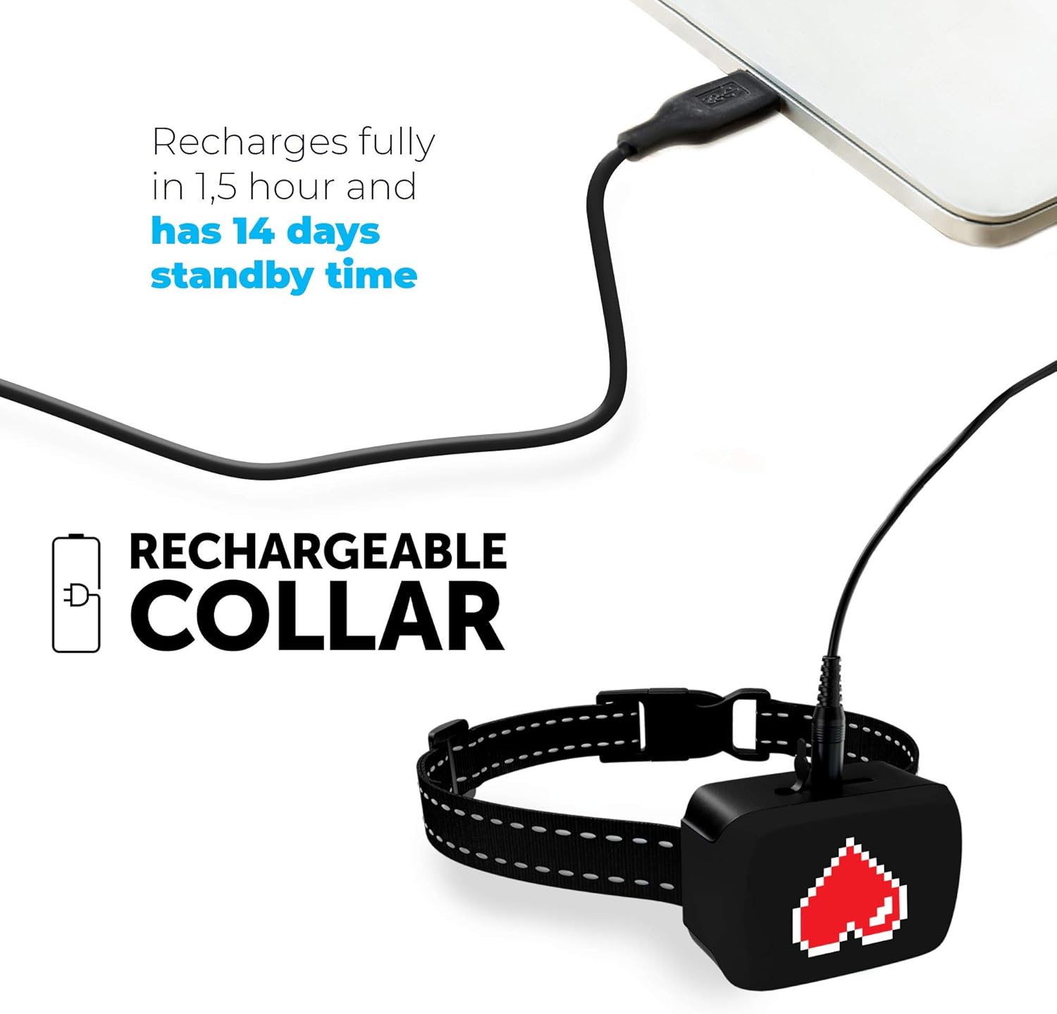 Small Dog Bark Collar Rechargeable - Anti Barking Collar For Small Dogs - Smallest Most Humane Stop Barking Collar - Dog Training No Shock Bark Collar Waterproof - Safe Pet Bark Control Device : Pet Supplies