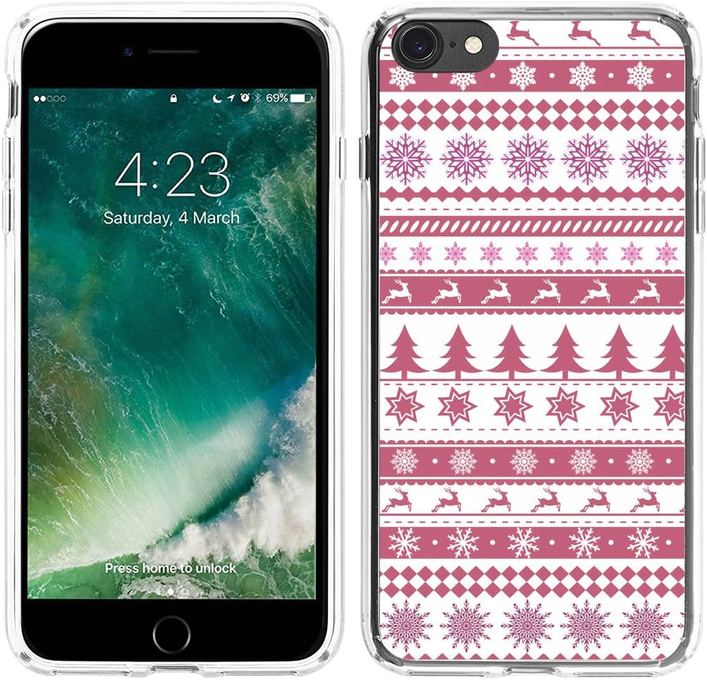 6S Case Case Christmas,Hungo Thin Soft TPU Silicone Protective Cover Shell Compatible with iPhone 6S/6 Christmas Reindeer Print Design Tree Pattern
