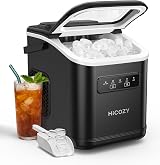 Hicozy Countertop Portable Ice Maker Self-Cleaning 6Mins 12KG/24Hrs Black view 1