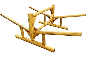 Log Kayak Rack 2-Place Canoe Log Rack, Paddle Board Holder, Canoe Stand, Surfboard, Kayak Holder for Outside, Paddle Boat Storage, Freestanding for Kayaks SUP Boards
