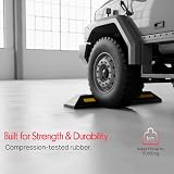 Pyle Car Wheel Chock Set of 2 Heavy Duty Rubber Vehicle Stopper 15000 kg view 2
