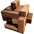 Impossible Puzzle | The Century Cube - Very Difficult Sequential Puzzle for Adults - 6 Piece Wood Puzzle