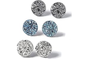 UCILON Dorina Ear Acupressure Magnetherapy Detox Earrings Atheniz Magnetology Lymphvity Germanium Earrings Lymph Therapy Earrings for Women 10mm 3Pairs