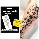 INKARTLINK Ancient Symbols 1 Temporary Tattoos, Realistic Waterproof | Semi Permanent Tattoo, Body Stickers for Women &amp; Men, Last 7-15 Days, Party Favors, Non-reflective, Exquisite Packaging