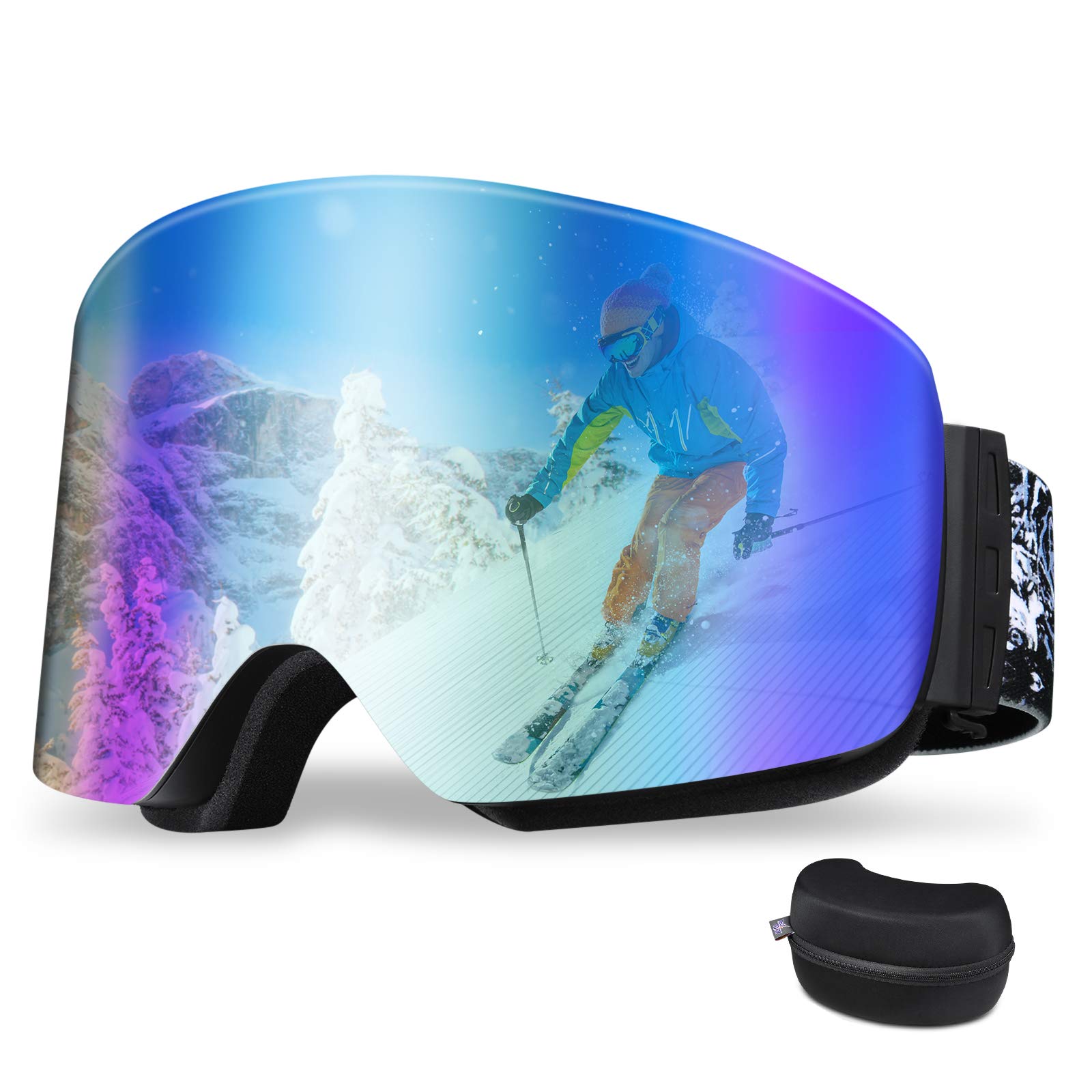 Mua 21最新柱面レンズ スキーゴーグル スノーボード 柱面 180 広視野 メガネ対応 曇り止め Uv400 紫外線100 カット 防風防雪防塵 登山 スノボ バイク スポーツに全面適用 Tren Amazon Nhật Chinh Hang 21 Fado