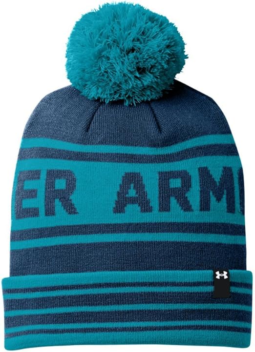 Under Armour Men's Retro Pom Beanie One Size Fits All Petrol Blue
