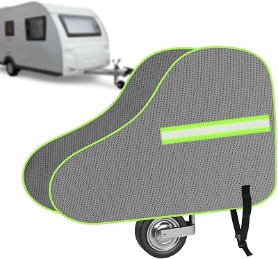 URAQT Tow Hitch Cover Universal Waterproof with Reflective Strip Grey/Green
