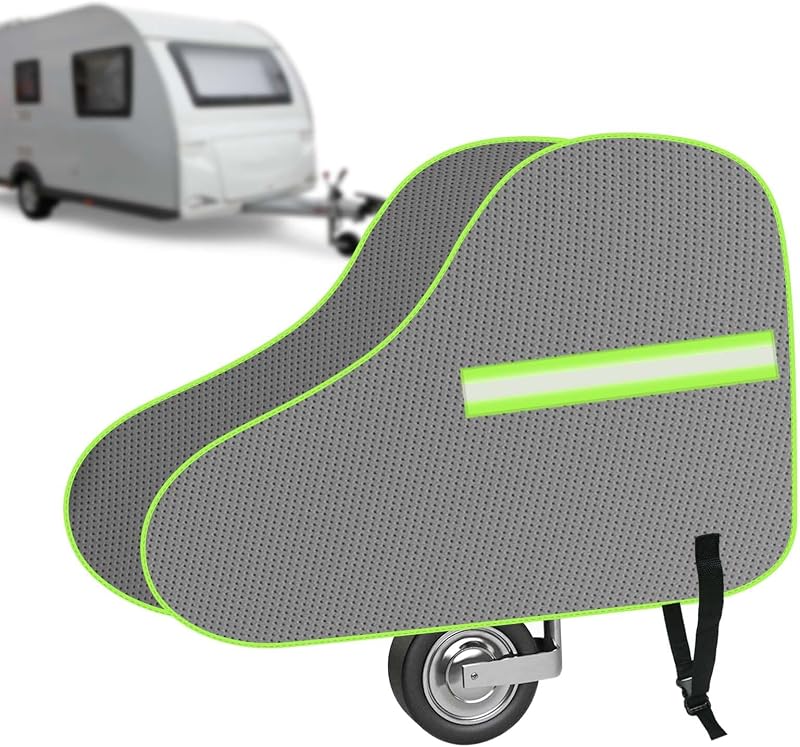 URAQT Tow Hitch Cover Universal Waterproof with Reflective Strip Grey/Green