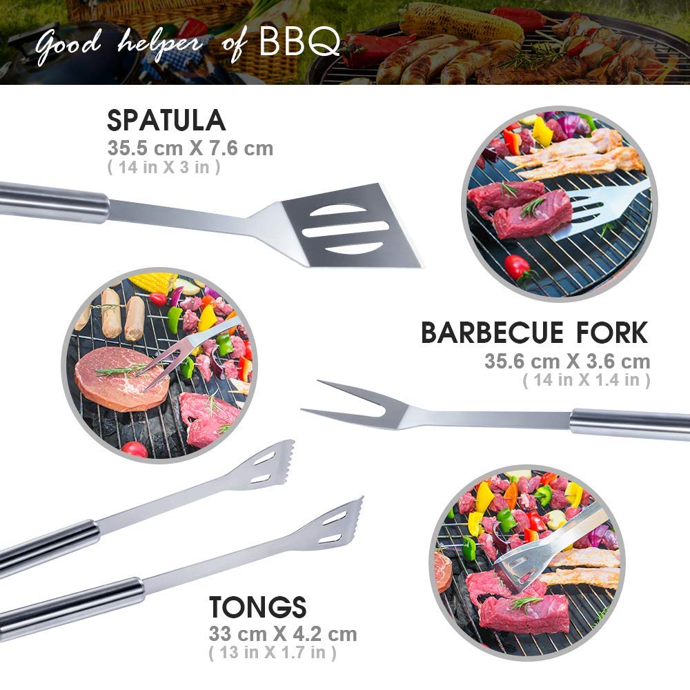 Yougreast BBQ Grill Tools Set5pcs Stainless Steel Barbecue Grill