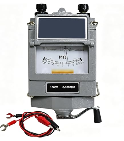 Megger 212159 Analog Insulation Tester, Hand-Crank Powered, 100