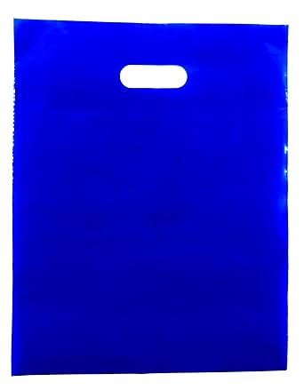blue plastic bags with handles