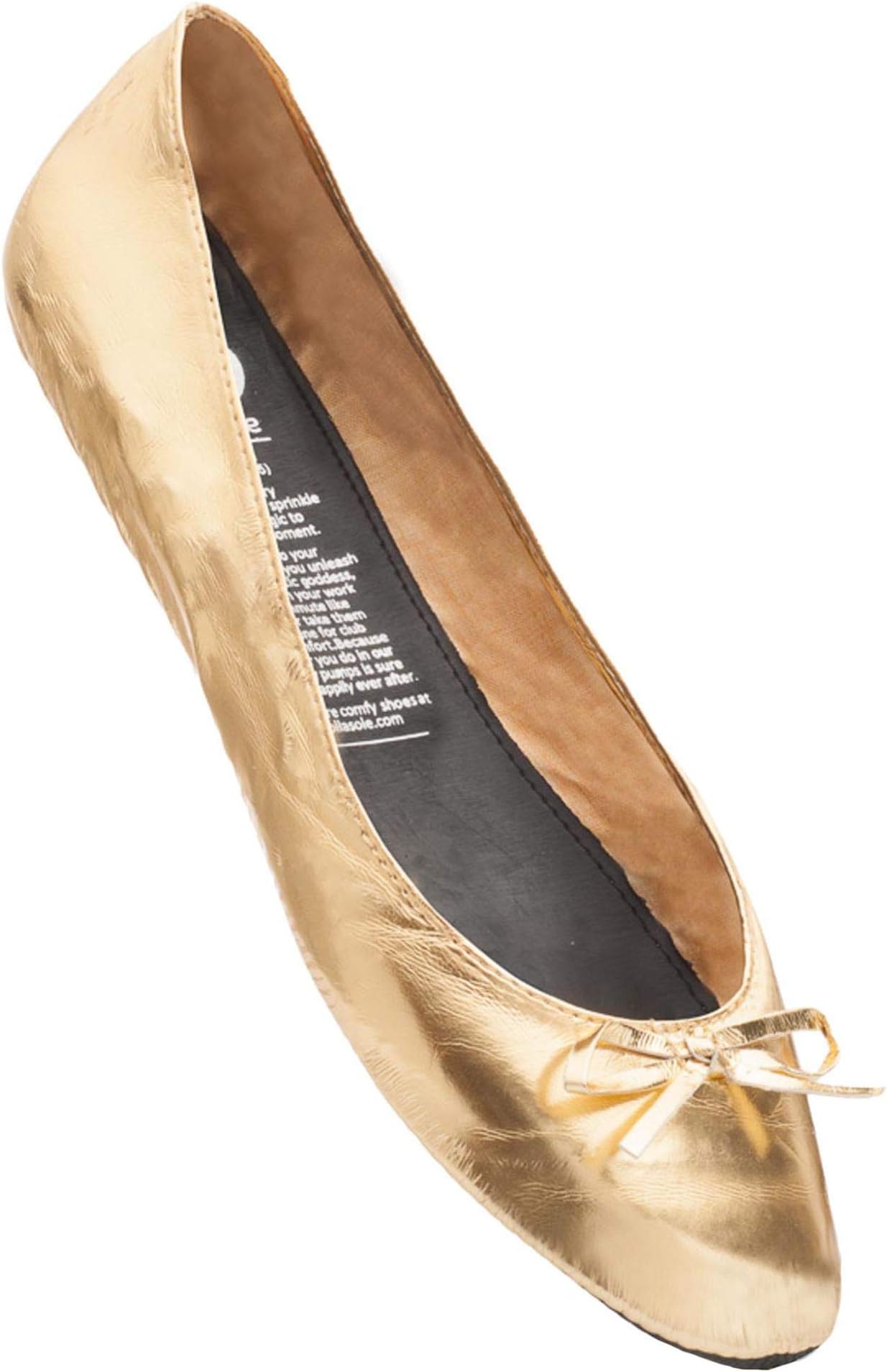 Ladies 1 Pair Rollasole Gold Digger Rollable Shoes to Keep in Your Handbag, Car or Office Desk