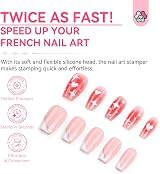Saviland 4PC Jelly Nail Stamper Kit Clear Silicone Stamper French Manicure DIY view 3