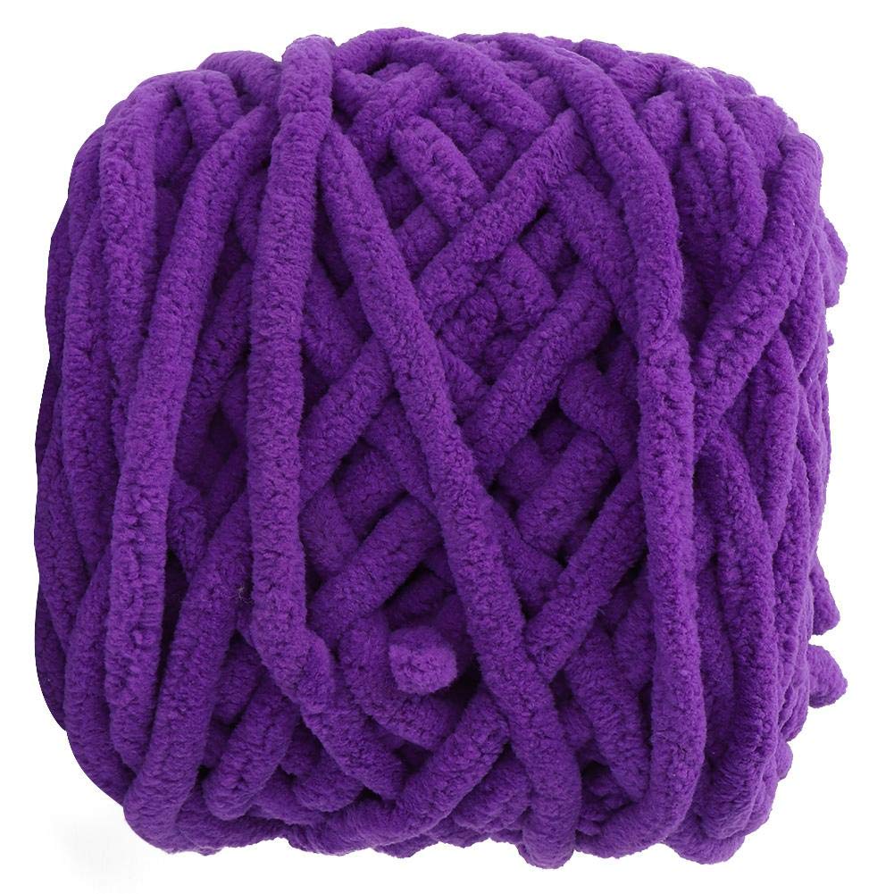 Chunky Yarn Knitting Thick Yarn Soft Colorful Braid Line Single Thick Ice Strip Yarn Floss for Weave Blanket Slipper(Berry)