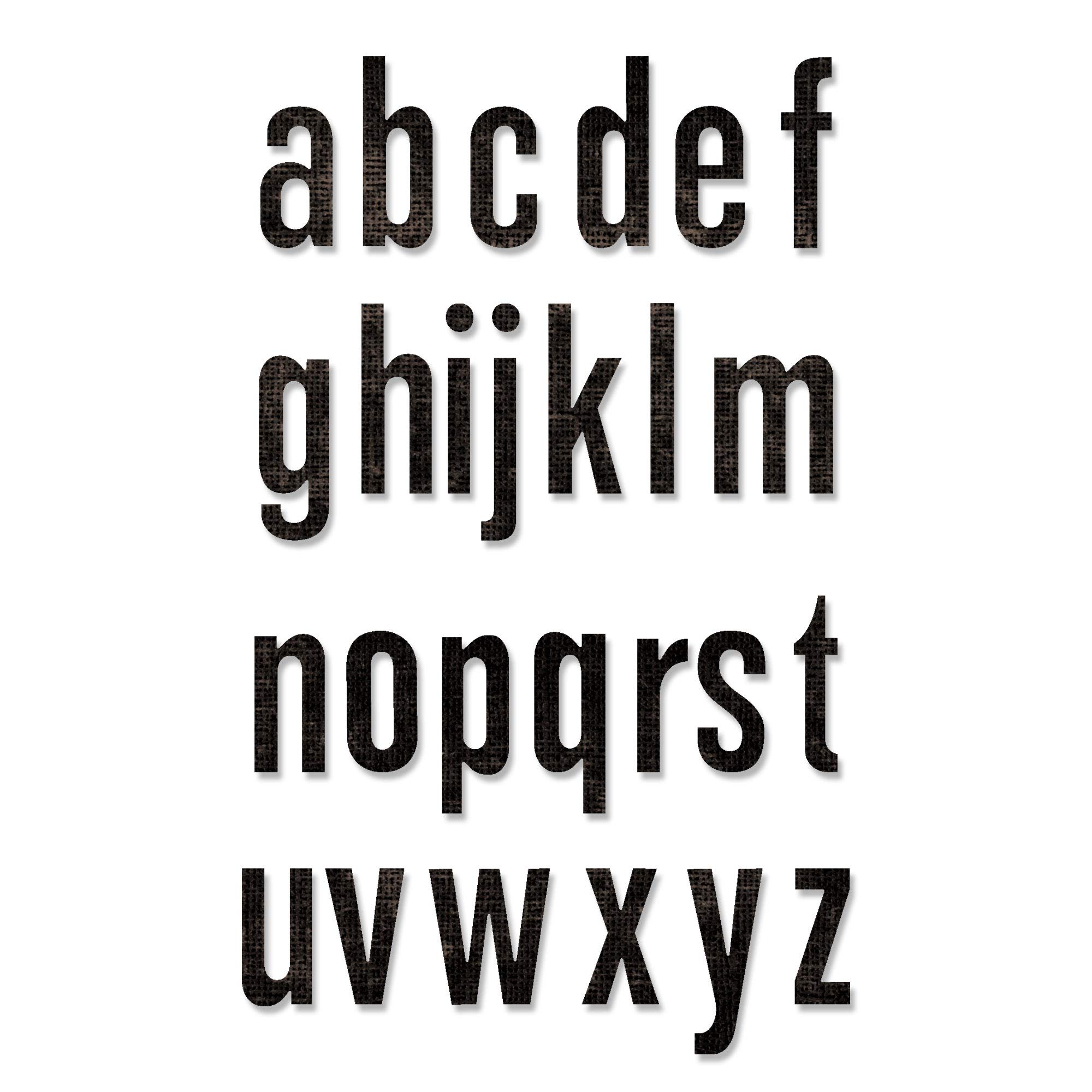 Sizzix Thinlits Die Set 26PK 664728 Alphanumeric Shadow Lower by Tim Holtz