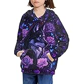 ELEDIZI Girls Cute Pullover Hoodie Graphic Hooded Sweatshirt with Pockets for Kids Fall Winter Clothes Size 6-16 Years