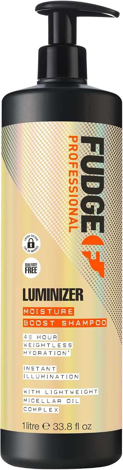 Fudge Professional Luminizer Moisture Boost Shampoo 1 Litre Sulfate Free