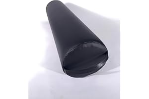 Full Round Massage Bolster Pillow by NRG - 6"W x 26"L Positioning Cushion Bolsters for Massage/Spa Tables with Carrying Strap - Durable PVC Free Vinyl Upholstery - CFC Free Foam - Color: Black