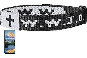 Pmormyy Daily Bible Verse WWJD Bracelet, Christian Jesus Wearable Adjustable Bracelet for Women Men, WWJD Bracelet Scan - What Would Jesus Do Bracelet